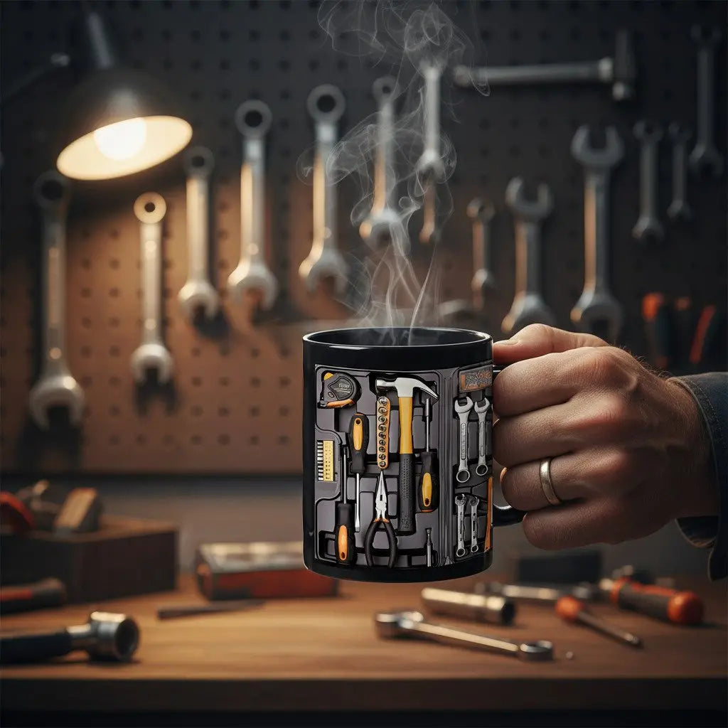 🔥50% OFF ☕ Kreativna šalica u obliku kutije s alatom – vrhunska šalica za kavu za mehaničare