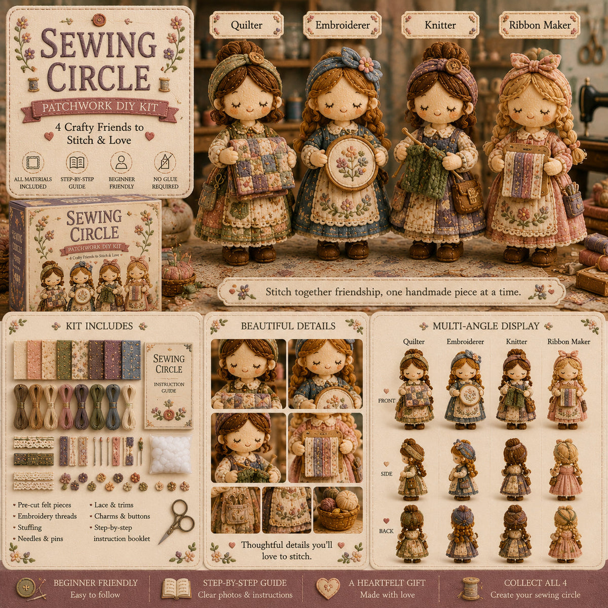 🎁Zadnji dan: Iskoristite 50% popusta! 🧵 Minijaturni komplet za patchwork iz serije Miniature World