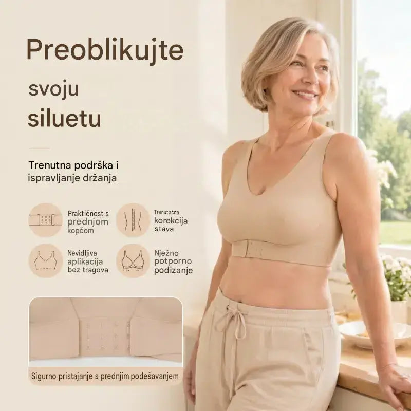 ✨【Kupite 1, dobijte 2 besplatno – paket od 3 komada】Ženski oblikujući grudnjak, pomaže u ispravljanju držanja i linije leđa💋