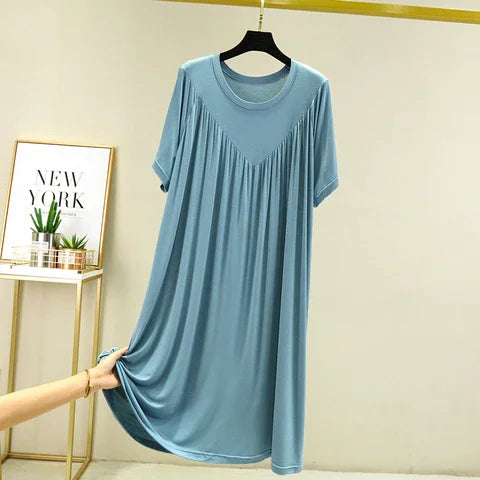 🔥Rasprodaja na kraju sezone – 50% popusta!【S-4XL】Ultra mekana udobna široka spavaćica kratkih rukava