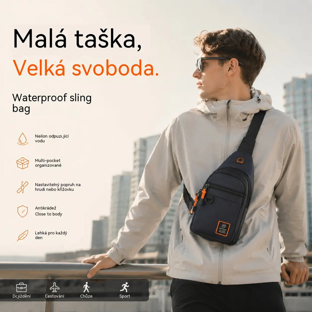 【Kupite 1, dobijte 1 gratis】🎒 ✨ Vodootporna torba preko tijela s više džepova - organizirano skladištenje, podesivi remen, priključak za slušalice