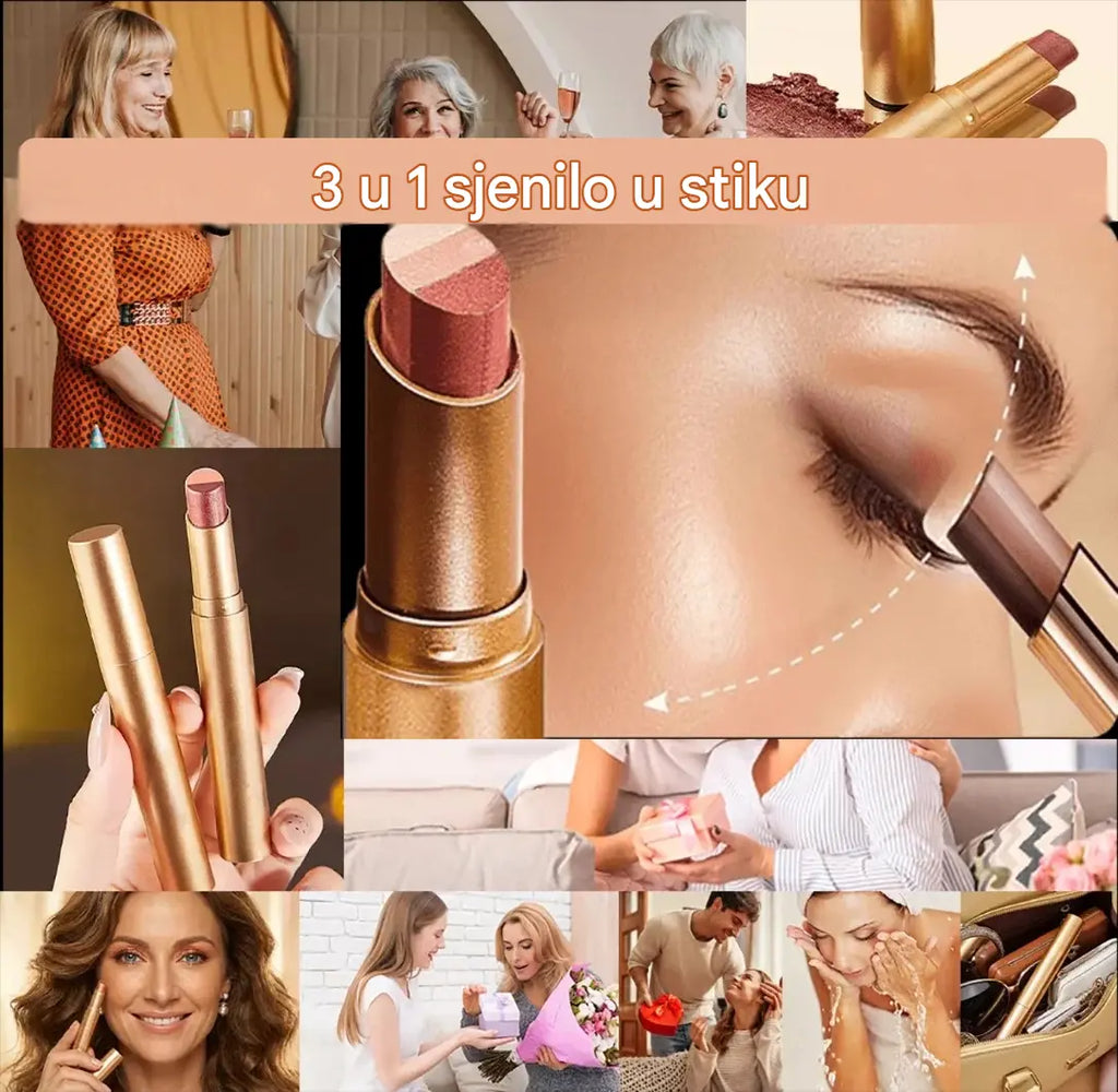 🔥【Kupite 1, dobijte 1 gratis】✨3-u-1 sjenilo u stiku – trenutni sjaj, lifting efekt i dugotrajnost