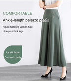 ❤️【M-5XL】Nove ženske ljetne hlače širokih nogavica od ledeno svilenog materijala