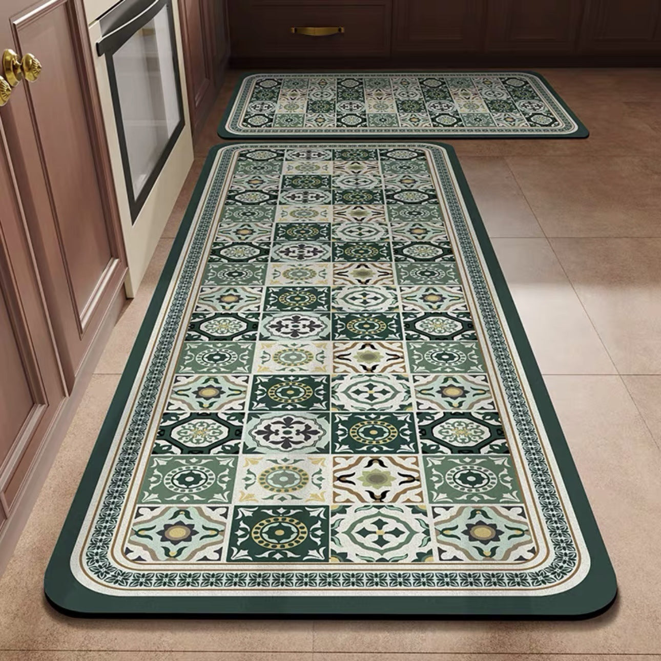 💥【Kupi 1, dobiješ 1 gratis】【40*60cm + 40*120cm】Protuklizna prostirka za kuhinju i kupaonicu – brzo upijanje vode, mekana i udobna