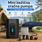 🏕️ Punjiva zračna pumpa za kampiranje – LED svjetlo, brzo napuhavanje, kompaktna i prijenosna