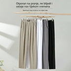 👖【XL-6XL】Ljetne hlače visokog struka, ravnog kroja izrađene od ledenjačke svile