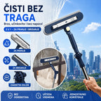 🔥【Promocija – 50% popusta!】Dvostrani 2-u-1 čistač prozora s produljivom ručkom za čišćenje prozora na visokim zgradama