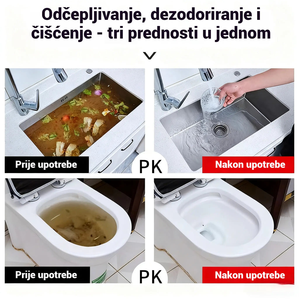 🛁💦【Kupite 1, dobijte 1 gratis】🌟Sredstvo za čišćenje sudopera i odvoda: Pjena visoke gustoće od ekstrakata i enzima za razgradnju