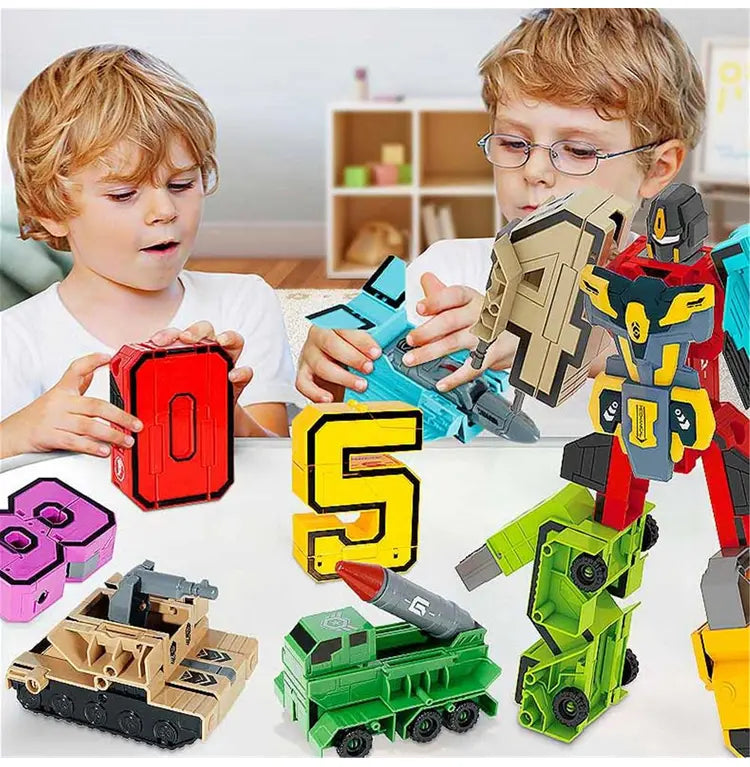 🔥Trenutno hit – 50% popusta! 🧩 Alfanumerički transformirajući se Autobot, edukativna igračka