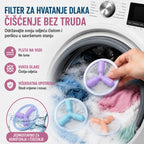 🌀6 komada✨ Plutajući filter za perilicu rublja – hvata dlačice, kosu i dlake kućnih ljubimaca pri svakom pranju 🧺