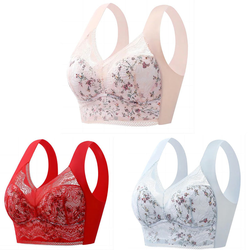💕🎁【40kg-100kg】【3 komada】Bešavni grudnjak od ledene svile velike veličine, prozračan i podesiv