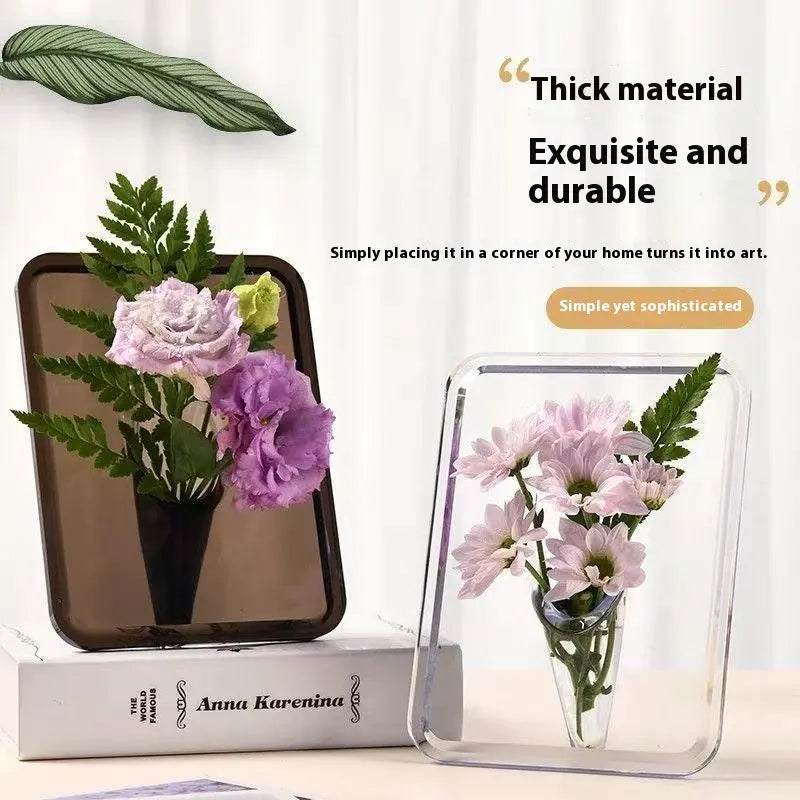 💐【Kupi 1, dobiješ 1 gratis】Elegantna stolna vaza s okvirom za fotografije – kreativni ukras za dom i ured