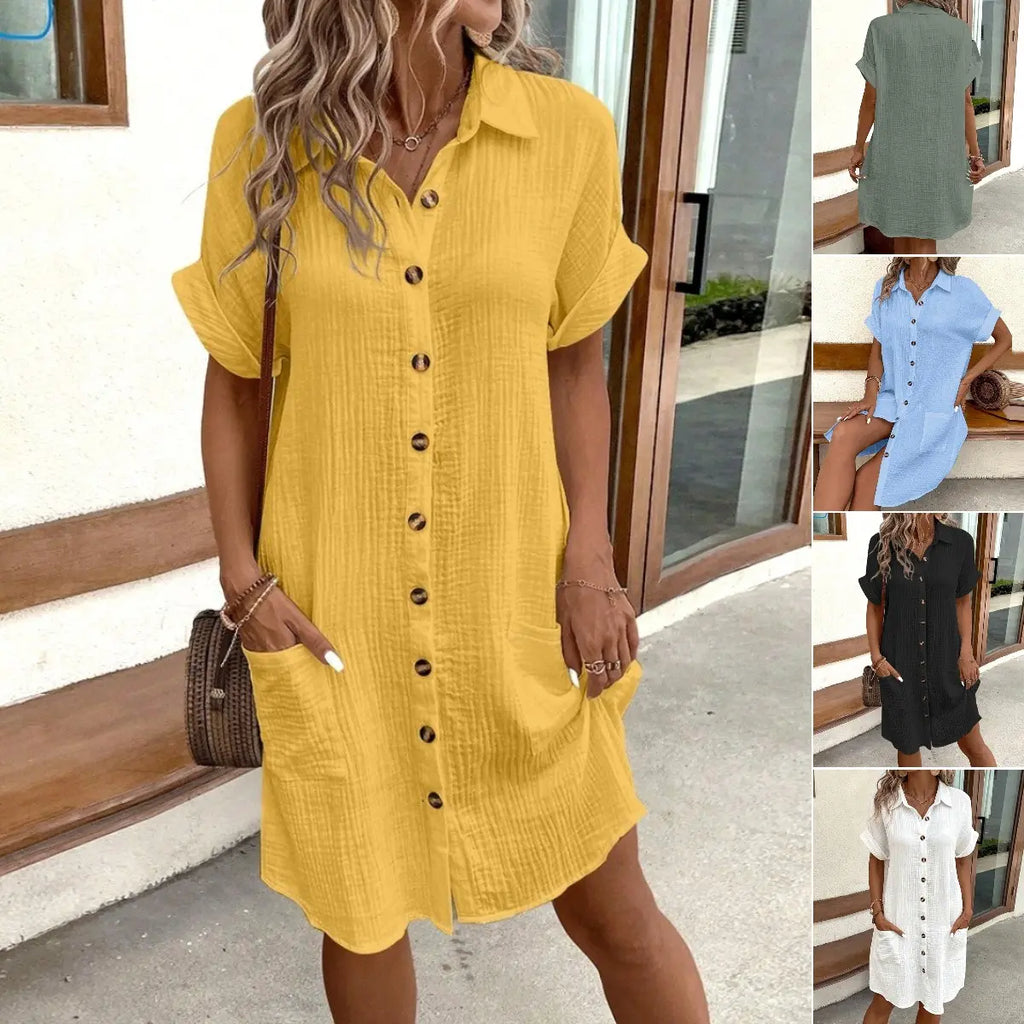 🔥Rasprodaja na kraju sezone – 50% popusta!👗【S–2XL】Lagane ljetne haljine jednostavnog stila – udobne, prozračne i laskavog kroja