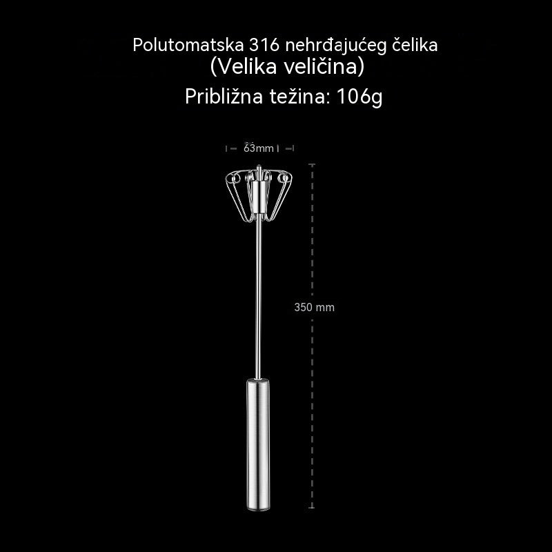 🎁Kupi 1, dobiješ 1 gratis + Besplatna dostava🎁Poluautomatske i ručne mutilice za jaja od nehrđajućeg čelika