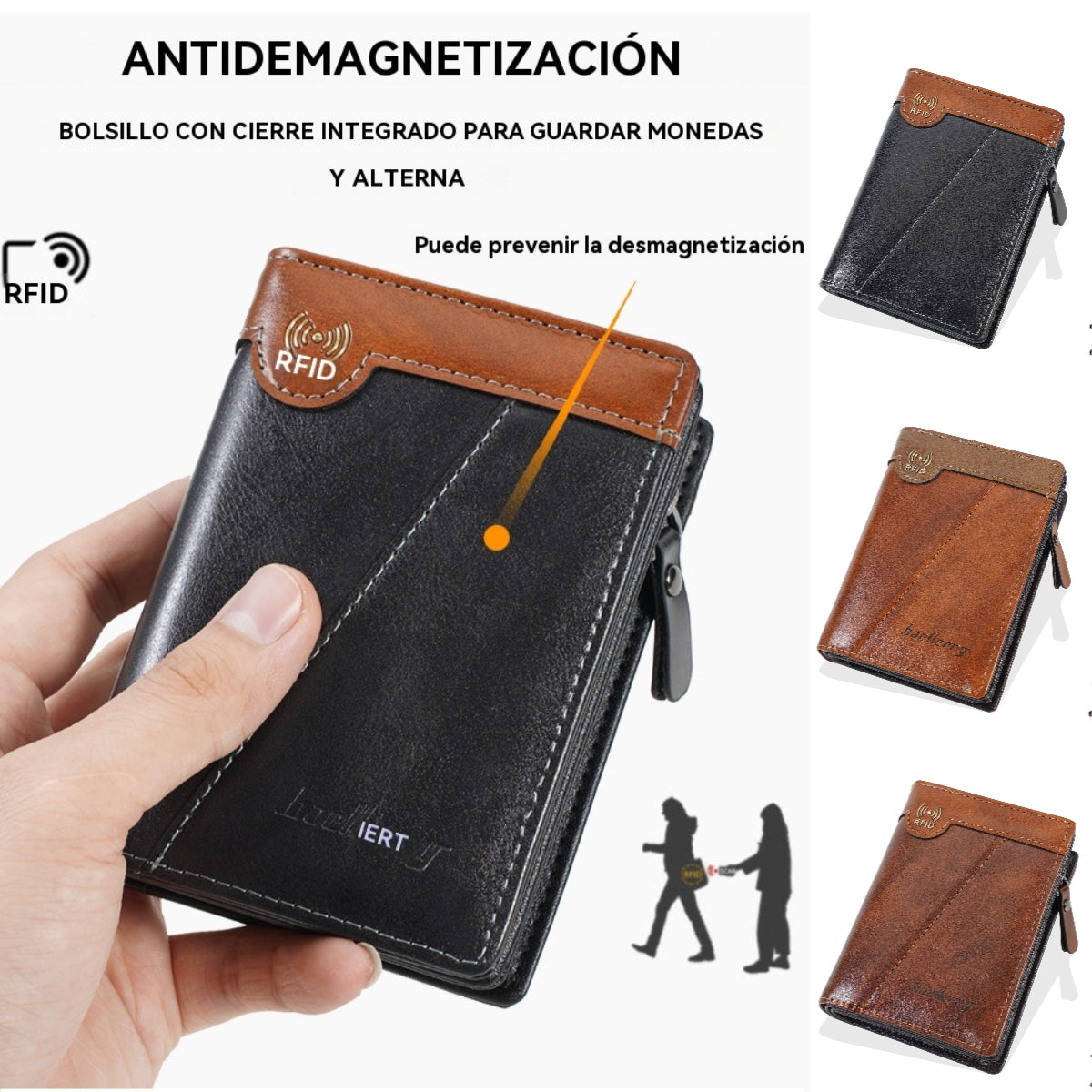 ✨【Akcija – Samo danas – 50% popusta!】Nova vrhunska muška retro novčanik s patentnim zatvaračem i RFID zaštitom od krađe