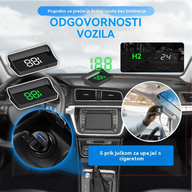 🚗 Automobilski HUD zaslon｜HD GPS projekcija｜Brzina u stvarnom vremenu i sigurnija vožnja