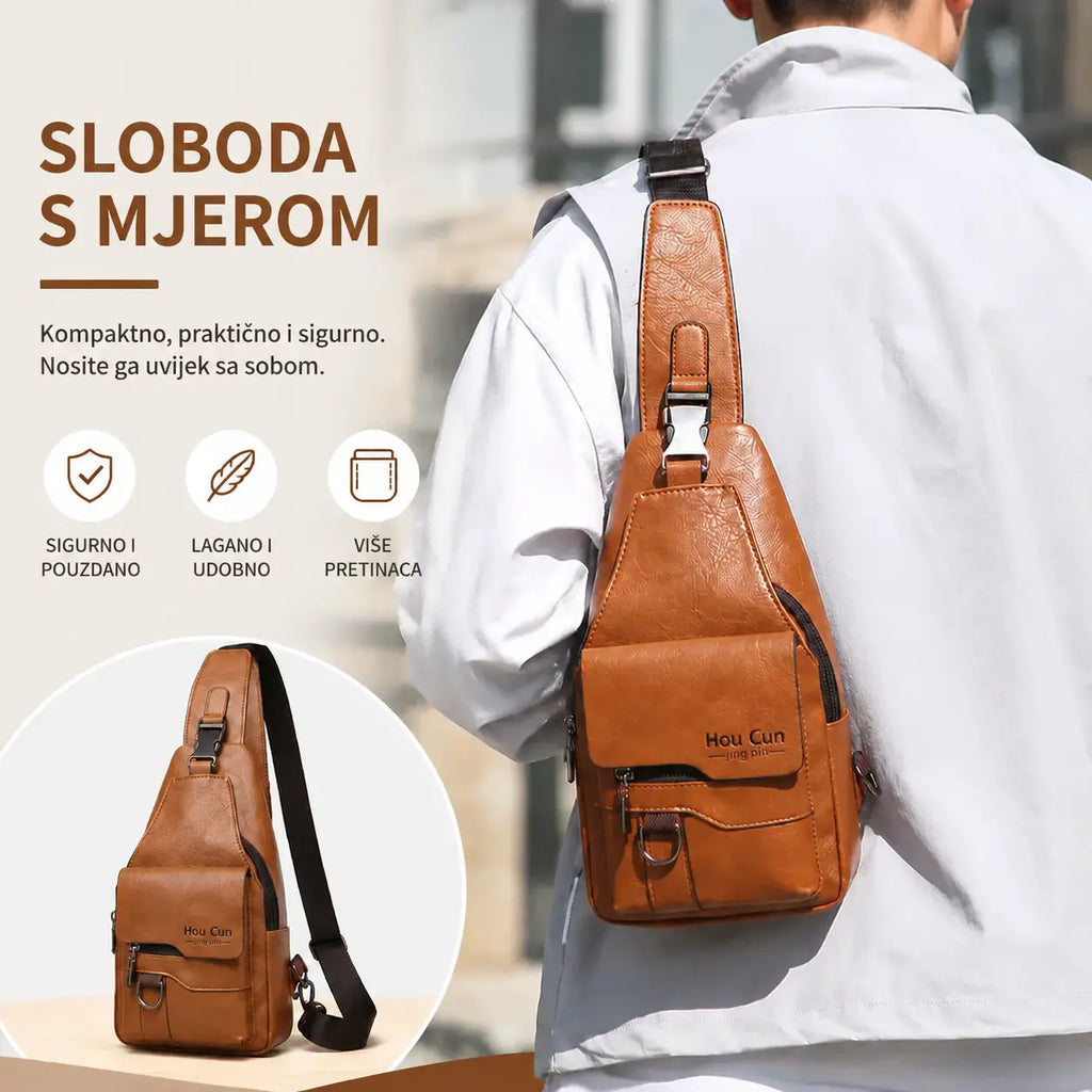 🎒 Vodootporna torba za rame od prave kože u retro stilu: neophodan predmet za svakodnevno putovanje na posao