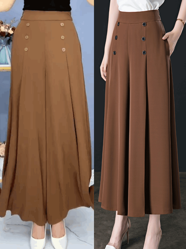 💖【M-5XL】Ženske modne hlače s visokim strukom i širokim nogavicama, mekane i s elegantno padajućim materijalom, vrhunske kvalitete