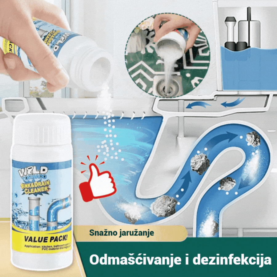🛁💦【Kupite 1, dobijte 1 gratis】🌟Sredstvo za čišćenje sudopera i odvoda: Pjena visoke gustoće od ekstrakata i enzima za razgradnju