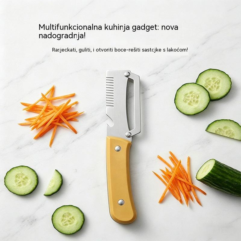 💥Kupi 1, dobiješ 1 gratis🧅🔪 Višenamjenska kuhinjska gulilica 3 u 1: Gulite, režite i otvarajte boce! 🔥