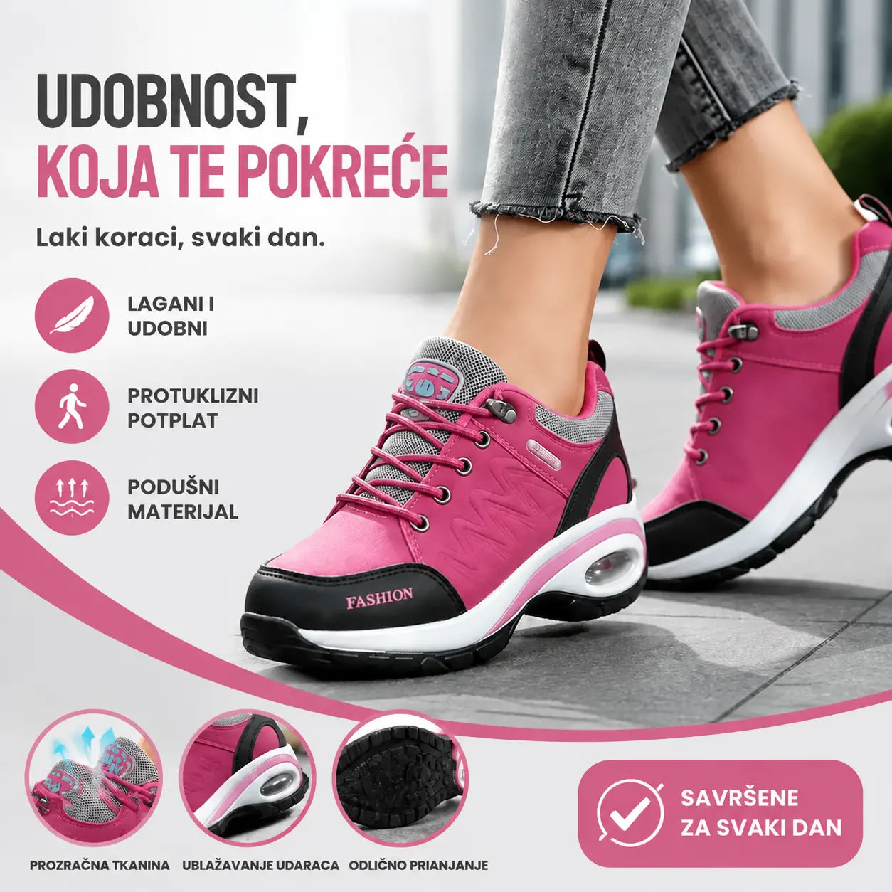 🔥Vruća rasprodaja!【36-42】2026 Nove ženske cipele za povećanje visine na zračni jastuk s mekim potplatom