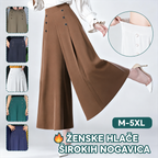 💖【M-5XL】Ženske modne hlače s visokim strukom i širokim nogavicama, mekane i s elegantno padajućim materijalom, vrhunske kvalitete