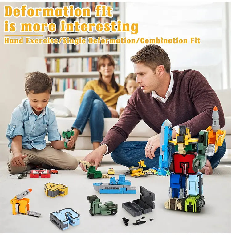 🔥Trenutno hit – 50% popusta! 🧩 Alfanumerički transformirajući se Autobot, edukativna igračka