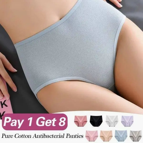 🔥50% OFF!【Set od 8 komada】Žensko pamučno donje rublje visokog struka