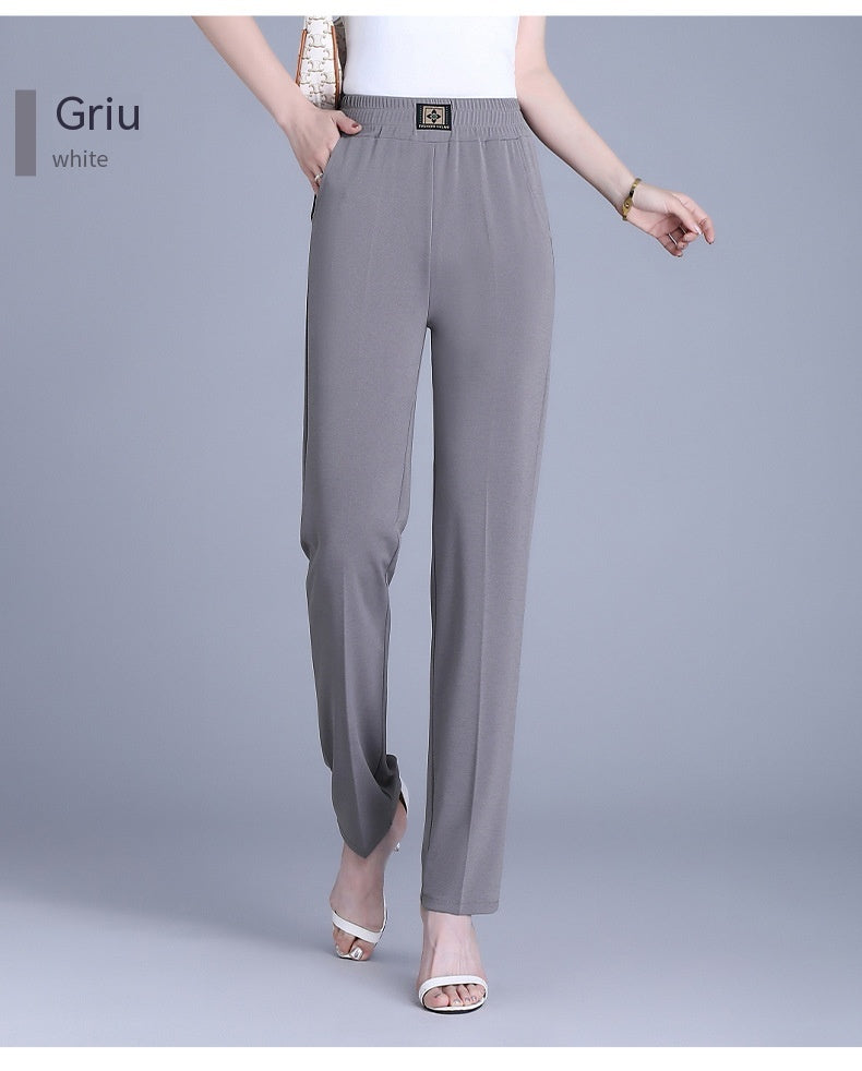 👖【XL-6XL】Ljetne hlače visokog struka, ravnog kroja izrađene od ledenjačke svile