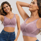 😍❤️【Akcija – Popust do 50%】✨【1 set od 3 komada】Ženski grudnjak od čipke bez žica s visokom potporom