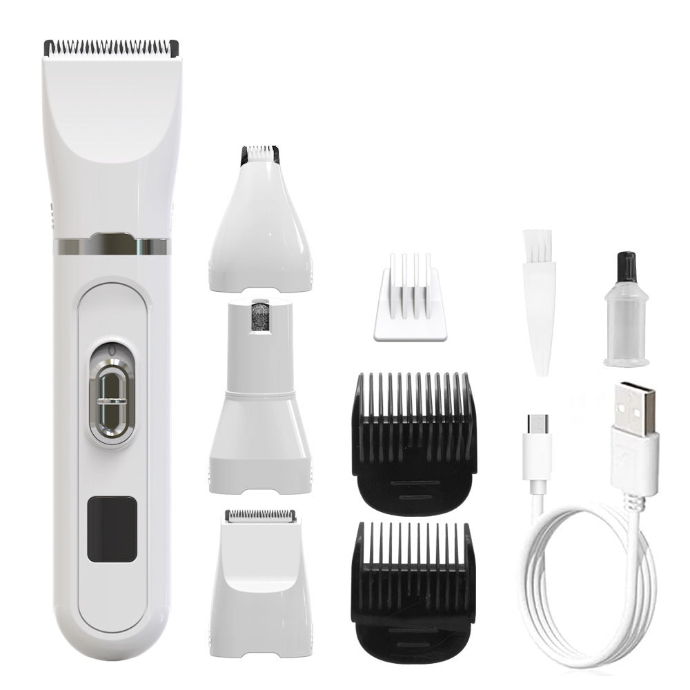 🔥【Vruća prodaja】🐕😺 4 u 1 multifunkcionalni električni trimer + škare za nokte, set za njegu i grooming kućnih ljubimaca