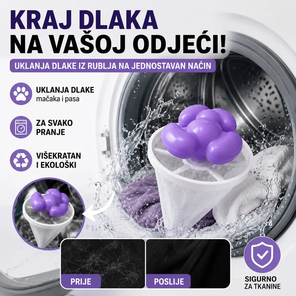 🌀Pakiranje od 6 komada, 21 eura✨Filter s plovkom za perilicu rublja – Učinkovito filtrira dlačice, kosu i dlake kućnih ljubimaca sa svakim pranjem 🧺