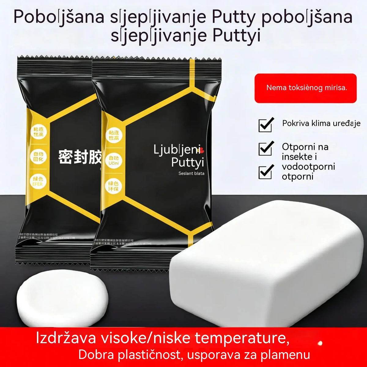 【Set od 10 komada – 50% popusta!】🔧 Bijeli vodootporni kit za brtvljenje – Popravlja rupe, zidove i cijevi klima uređaja 💧🏠