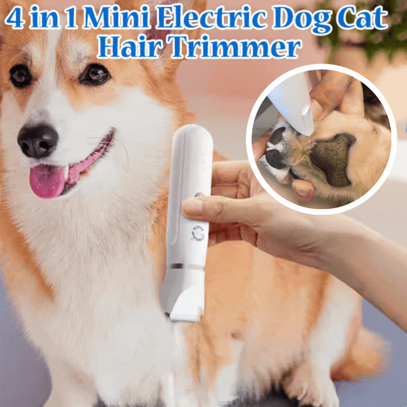 🔥【Vruća prodaja】🐕😺 4 u 1 multifunkcionalni električni trimer + škare za nokte, set za njegu i grooming kućnih ljubimaca