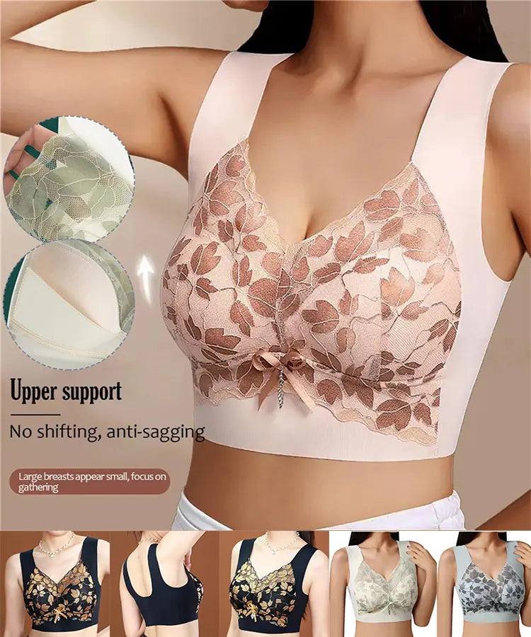【Kupi 2, dobiješ 1 gratis】M-4XL Plus size čipkasti grudnjak, bez čeličnih prstenova, luksuzna prekrasna leđa, seksi prozračni grudnjak bez šavova