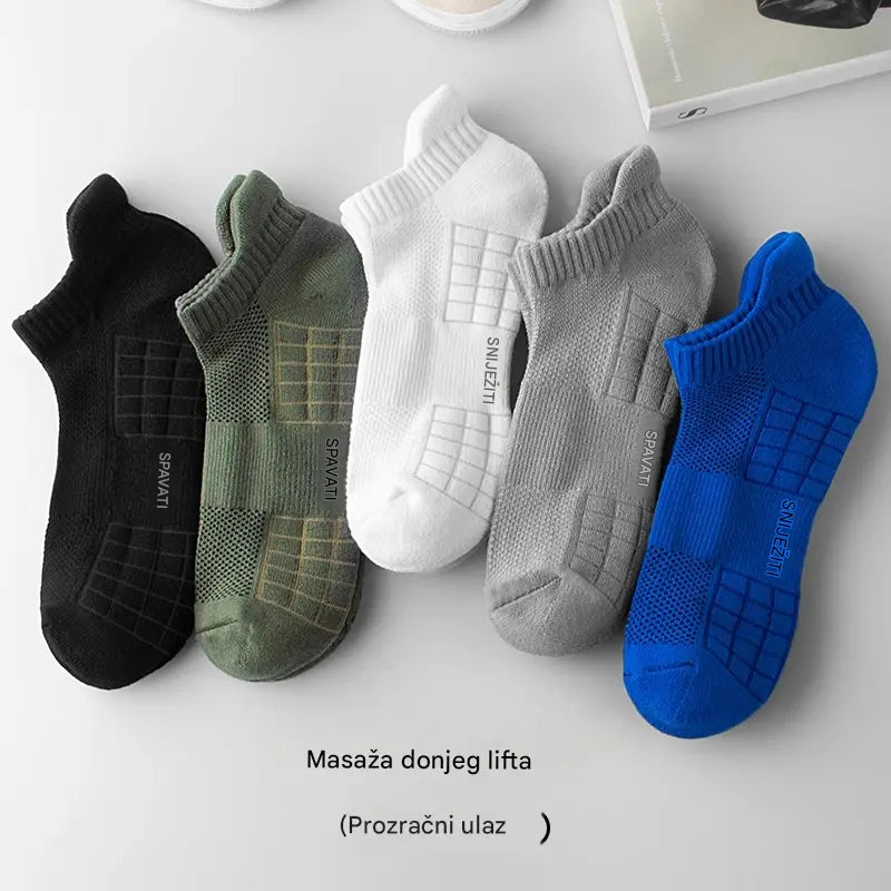 🧦【Kupite 5 pari, dobijate 5 pari besplatno】Muške prozračne antibakterijske čarape otporne na neugodne mirise, sportske i ležerne pamučne čarape