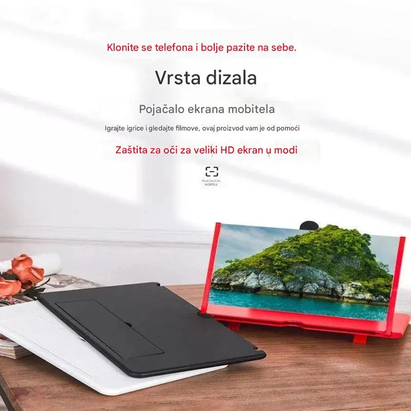 🔥【Kupi 1, dobiješ 1 gratis】Najnovija verzija povećala za mobilni ekran✨ (jasnije, zaštita od plavog svjetla, 3D prikaz, pogodno za sve uzraste)