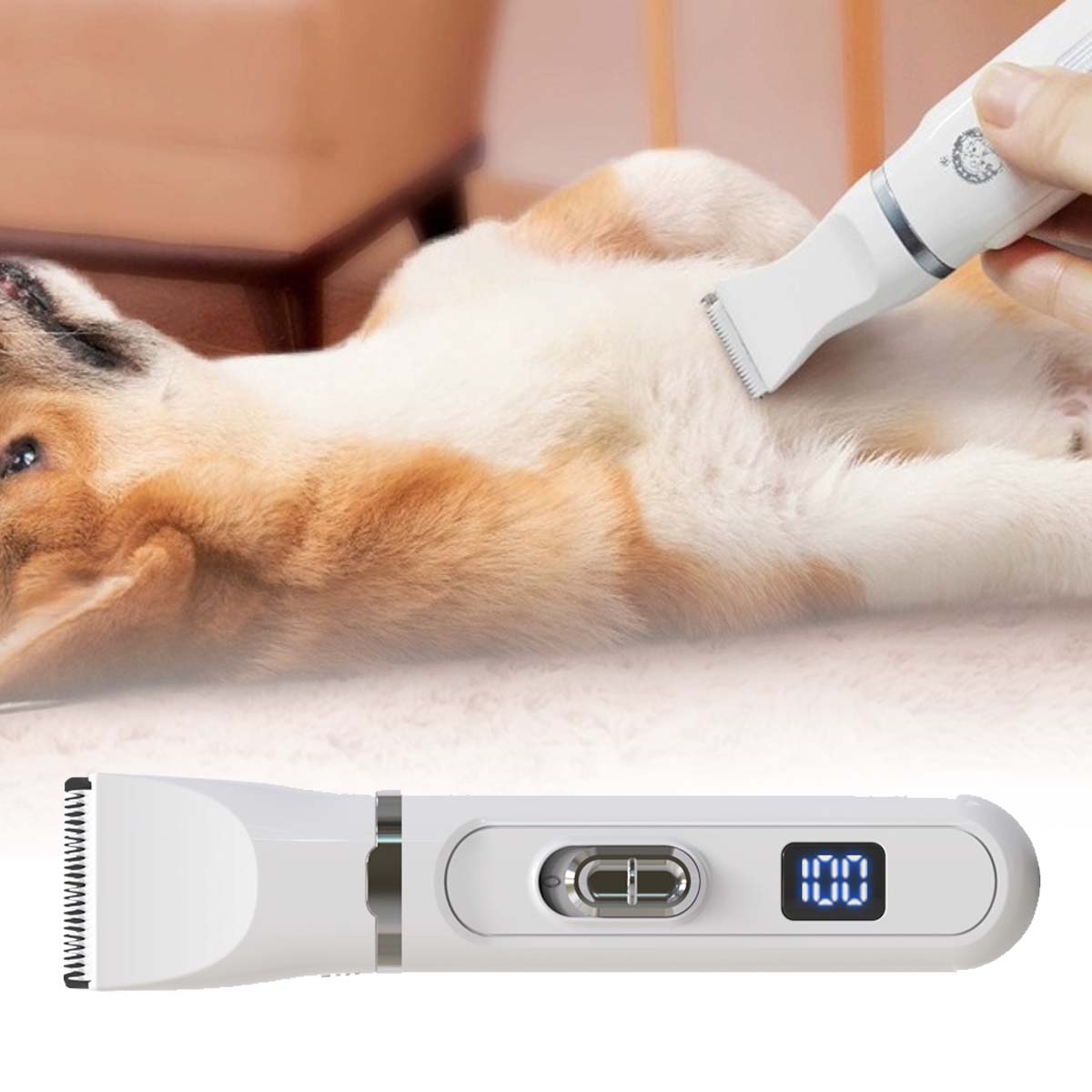🔥【Vruća prodaja】🐕😺 4 u 1 multifunkcionalni električni trimer + škare za nokte, set za njegu i grooming kućnih ljubimaca