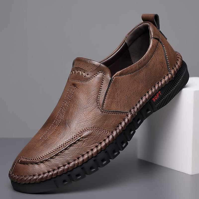👞【39-44】2026 Muške casual kožne cipele, izrađene od prave kože, s mekim potplatom, protukliznim dizajnom, prozračne i udobne