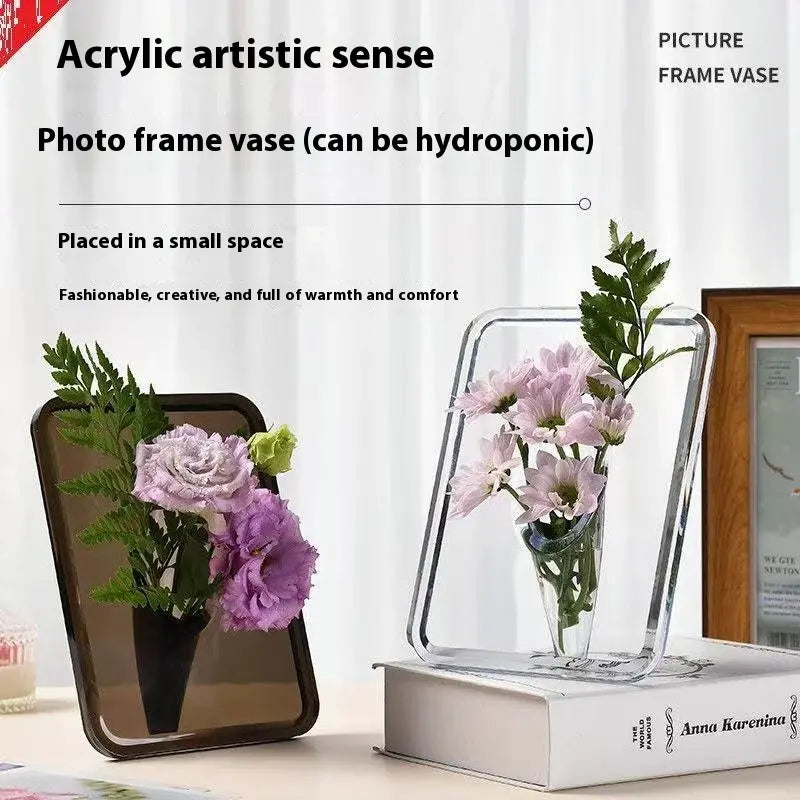 💐【Kupi 1, dobiješ 1 gratis】Elegantna stolna vaza s okvirom za fotografije – kreativni ukras za dom i ured