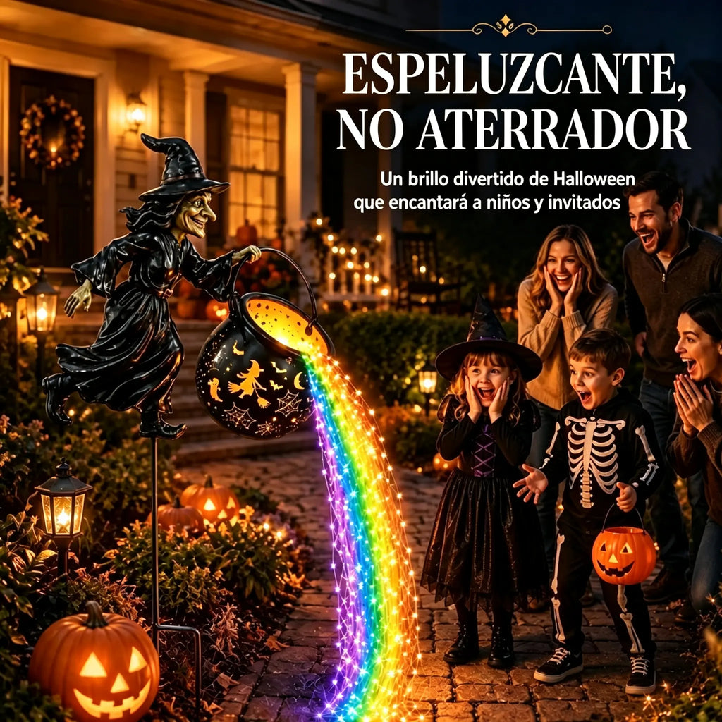 ✨【Vremenski ograničen popust 50%】🧙‍♀️🎃LED vrtna svjetiljka u obliku vještičkog kotla – zadivljujući vanjski ukrasi
