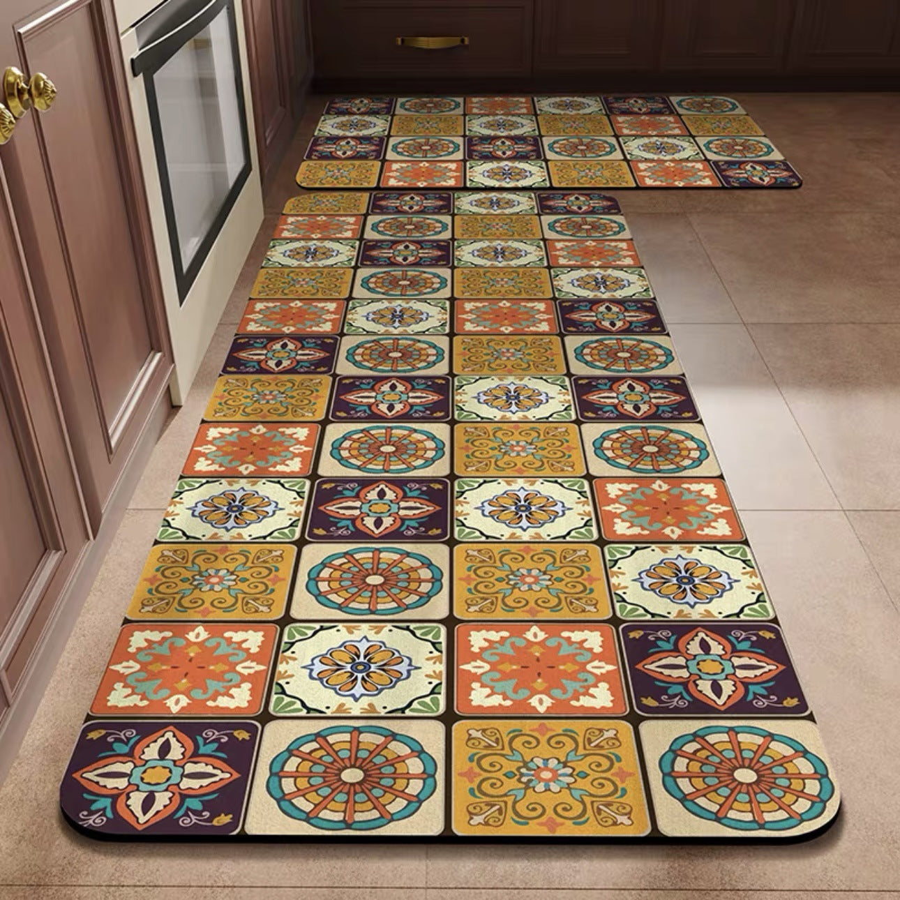 💥【Kupi 1, dobiješ 1 gratis】【40*60cm + 40*120cm】Protuklizna prostirka za kuhinju i kupaonicu – brzo upijanje vode, mekana i udobna