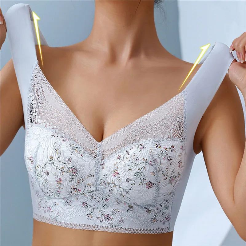 💕🎁【40kg-100kg】【3 komada】Bešavni grudnjak od ledene svile velike veličine, prozračan i podesiv