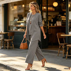 【Top + Jakna + Hlače】【S–5XL】 Elegantni ženski trodijelni set širokog kroja