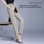 👖【XL-6XL】Ljetne hlače visokog struka, ravnog kroja izrađene od ledenjačke svile