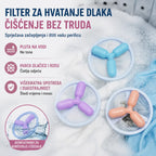 🌀6 komada✨ Plutajući filter za perilicu rublja – hvata dlačice, kosu i dlake kućnih ljubimaca pri svakom pranju 🧺