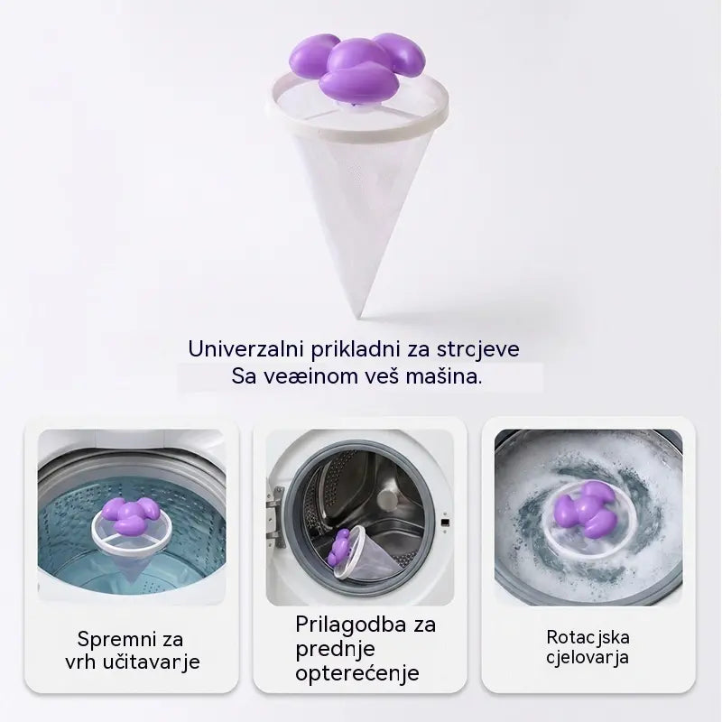 🌀Pakiranje od 6 komada, 21 eura✨Filter s plovkom za perilicu rublja – Učinkovito filtrira dlačice, kosu i dlake kućnih ljubimaca sa svakim pranjem 🧺