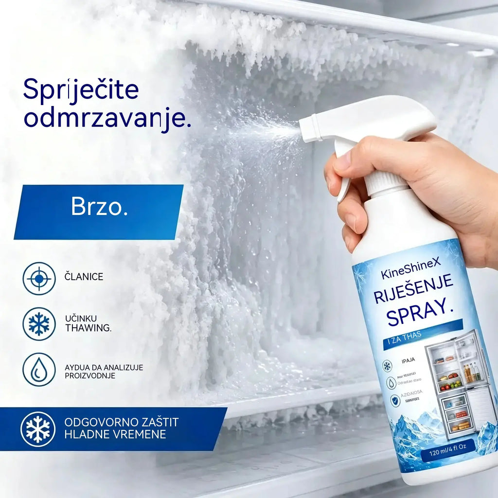 🔥【Set od 2 bočice: 60 ml + 120 ml】❄️Novi sprej za odmrzavanje iz 2026.｜Brzo uklanja mraz iz hladnjaka