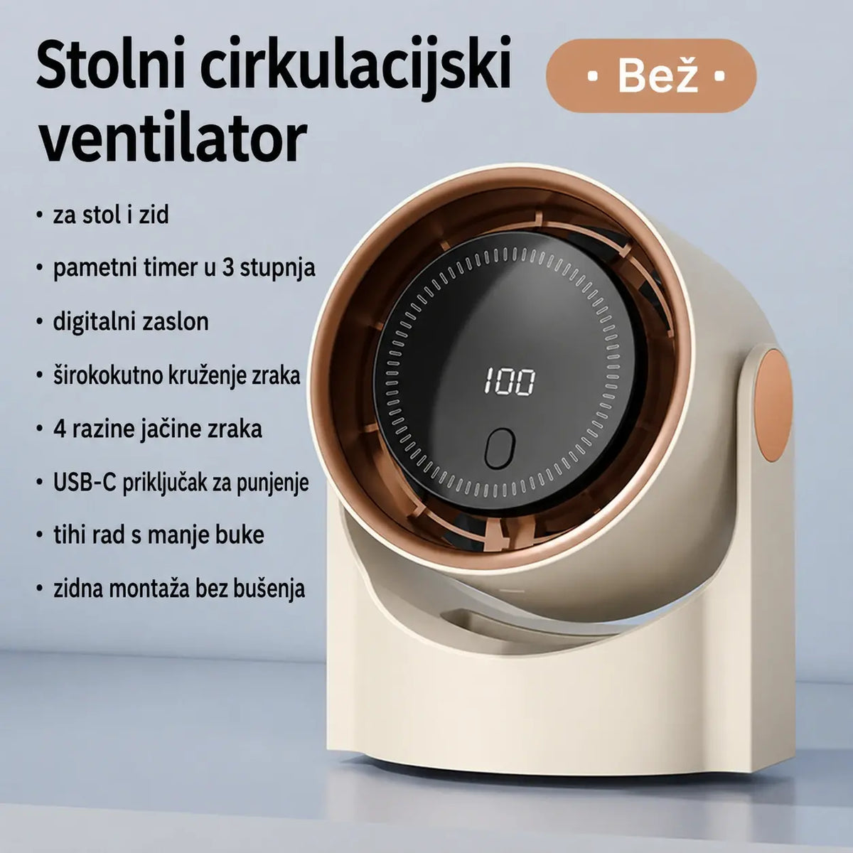 🧊🍃 Novi ventilator bez lopatica u turbinskom dizajnu｜Može se postaviti na stol ili zid, snažan protok zraka uz uštedu prostora