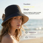 🎀Akcija – 50% popusta!🎀👒Retro šešir sa mašnom za zaštitu od sunca, prozračan i udoban, prenosiv i sklopiv, ljetni neophodan dodatak